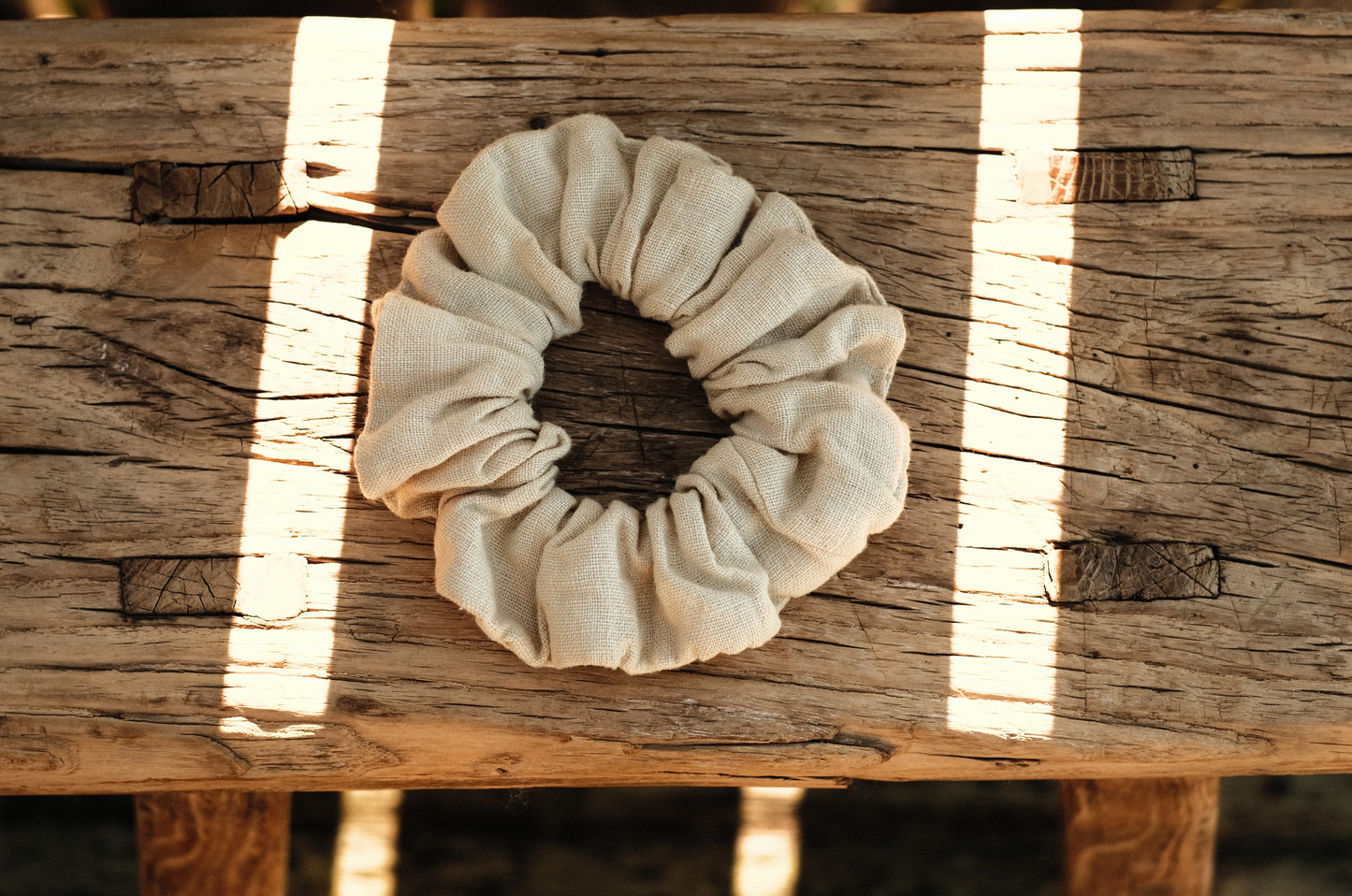 your favorite linen scrunchie ~ vegan butter